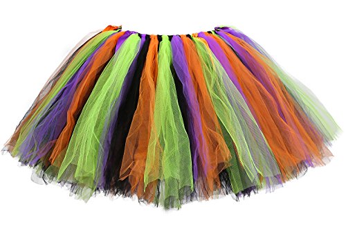 Tutu Dreams Adult Halloween Costumes For Women Witch Tutu Skirt Hats Rainbow Scary Party Favors Supplies (Free Size, Halloween-2) #TOP2