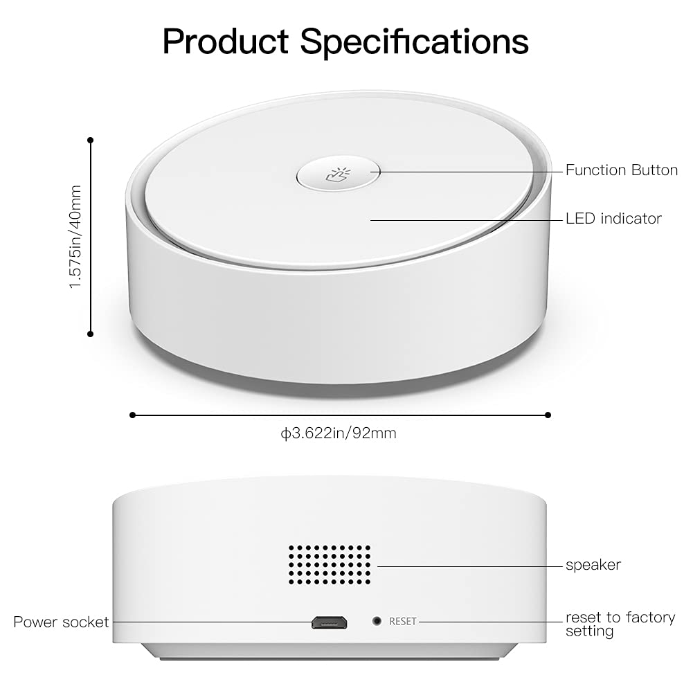 Tuya Multi-Mode Passerelle, WiFi Bluetooth-Compatible Zigbee Multi-Protocole Passerelle de Communication, tuya/Smart Vie APP Télécommande