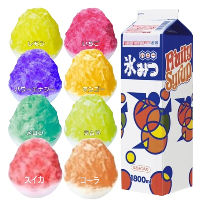 Amazon.co.jp: 8本セット ハニー 氷みつ Aタイプ 1.8L かき氷シロップ
