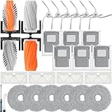 Bluearks 28 Stück Zubehör für ROMO A/ROMO P/ROMO S Saugroboter,4 Hauptbürste,4 Filter,6 Wischpad,6 Staubbeutel,6 Seitenbürsten