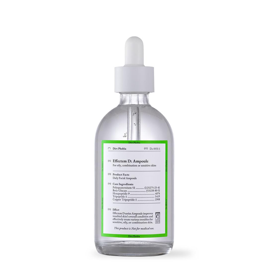 Effectem D Solution Ampoule Serum, Daily Facial Serum, Sebum and Pore Care. (1.69 fl oz)