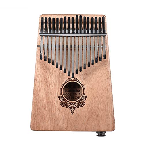 17-chave Kalimba Portátil Polegar Piano Mbira Mogno Madeira Pickup Embutido Com 6.35mm Speaker Inter