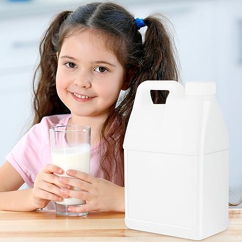 image for BPFY 6 Pack 64 oz Clear Plastic Jugs with Lids, Water Jug Storage Cont