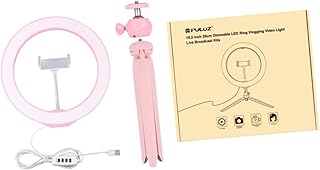 LED Vanity Light 1 Set Photography Fill Light Pink Tripod Phone Selfie Light Desk Phone Ring Light Selfie Light Tripod Stand Live Ring Light Phone Holder Ring Light Makeup Light