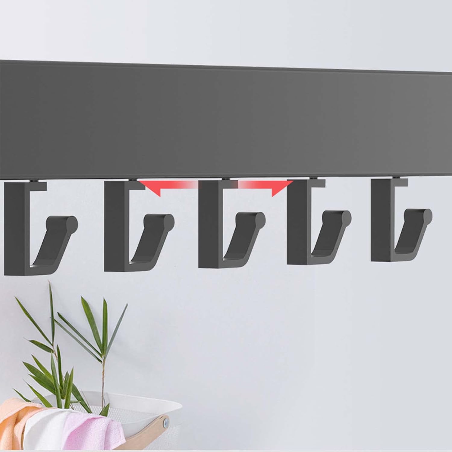 YSUEFIJO Drying Racks for Laundry Foldable, Retractable Clothes Drying Rack, Space Saver Wall Mounted Clothes Rack, Collapsible Clothes Dry Racks, for Balcony, Mudroom, Bedroom