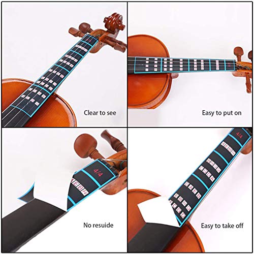 8 Pack Rubber Viool Practice Mute Set, Inbegrepen 2 x Claw Style Mute en 6 x Viool Finger Guide Sticker voor Viool… - Image 5