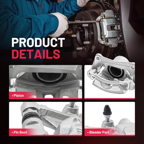 Image of BDFHYK 19-B1591 19-B1590 Front Disc Brake Caliper Assembly Compatible with Geo Prizm 1993-1997 1.6L L4, Compatible with Toyota Corolla 1993-1997 1.6L 1.8L L4, GAS 2pcs