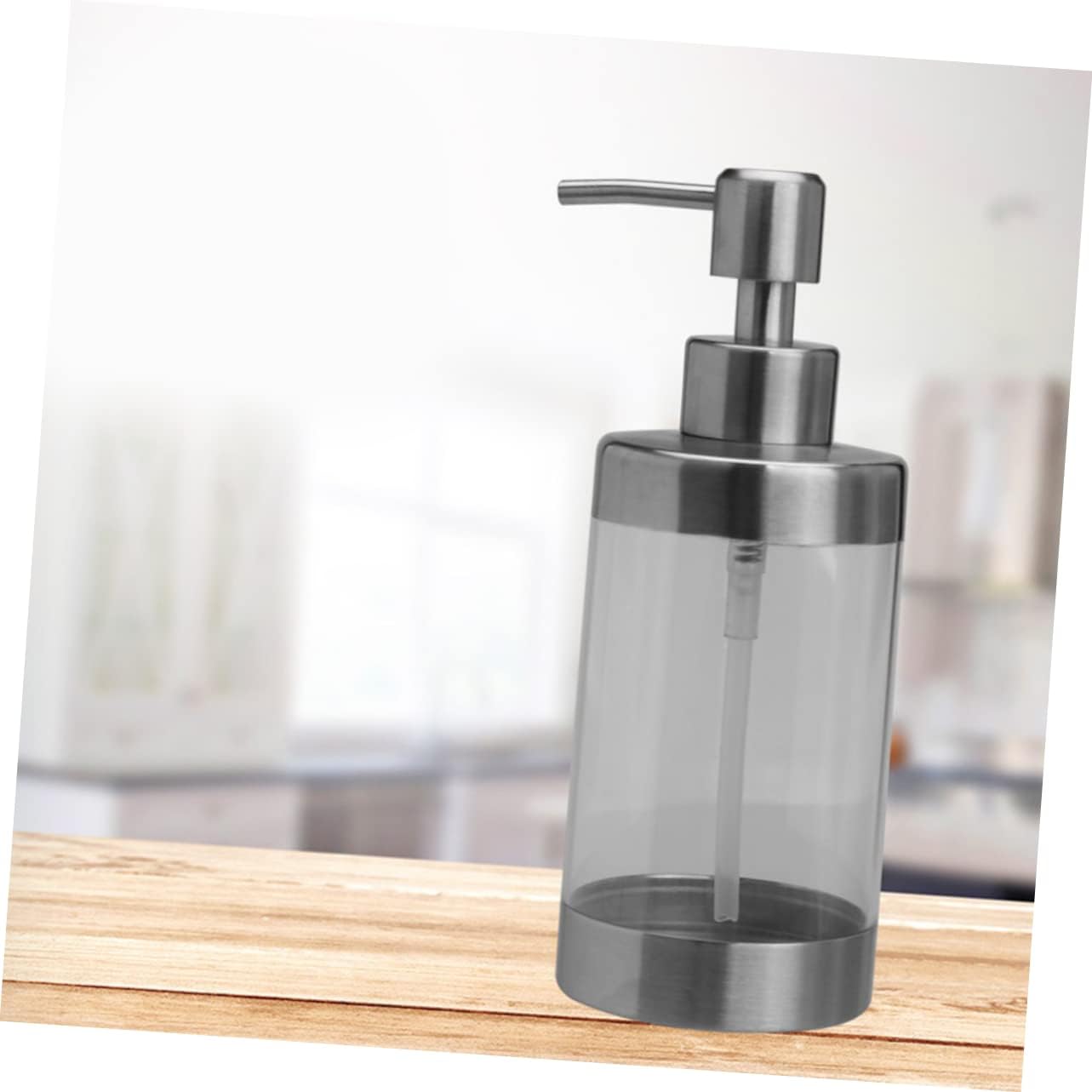 2pcs Lotion Dispenser Refillable Acrylic Liquid Soap Container with Stainless Steel Pump for Kitchen Bathroom Countertops Easy to Clean Toiletries Storage