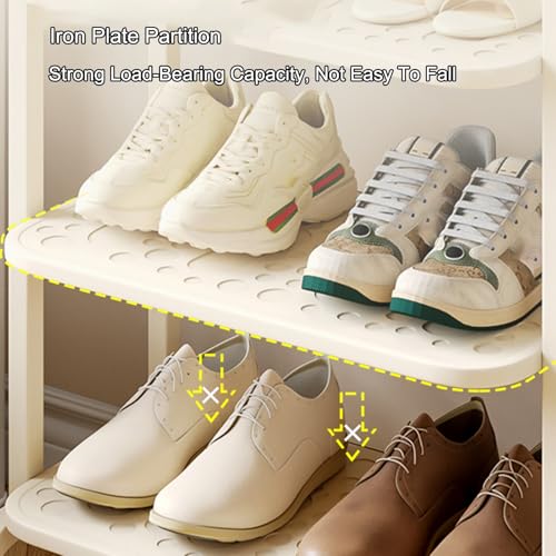 Étagère à chaussures verticale compacte à 6 niveaux pour entrée - 4