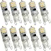 LeMeng G9 LED Light Bulb 2W, Mini Size 20W Equivalent 200LM, White White 2700K AC 120V Bi-Pin G9 Base LED Halogen Replacement Bulbs, Not Dimmable- 10 Pack