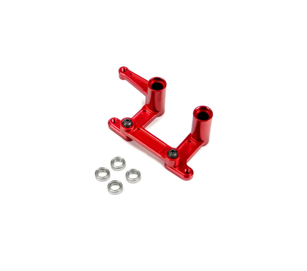 Atomik - Alloy Steering Bellcrank Set - Replacement Part for 1/10 Traxxas Models - Hardened Billet 6061 Aluminum - Lightweight & Durable Performance - Front Chassis Upgrade Part 3743 - Red