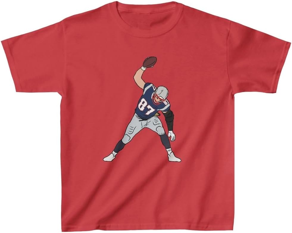 Youth T-Shirt Rob Gronkowski Spike Celebration New England Tee Kids Sizes