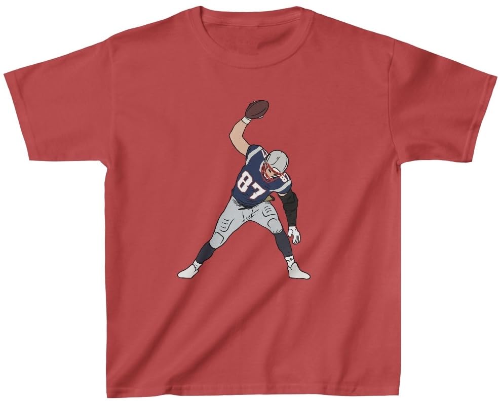 Youth T-Shirt Rob Gronkowski Spike Celebration New England Tee Kids Sizes3