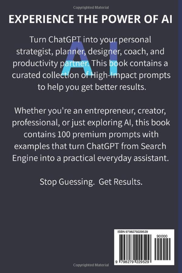 THE ULTIMATE 100-PROMPT PREMIUM CHATGPT PACK: For Everyday Users, Entrepreneurs, Creators, and Coaches - 100 curated AI prompt packs in 10 essential areas with examples. image 3