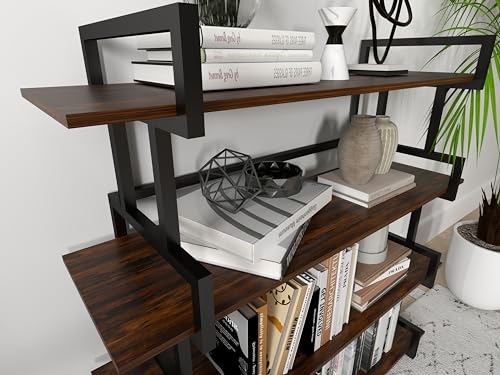 Join Iron JR-736 4-Tier Modern Industrial Ladder Bookshelf thumb #5