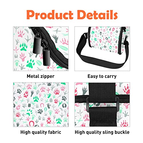 Bolsa de almuerzo pequeña reutilizable lonchera ligera con estampado animal 6