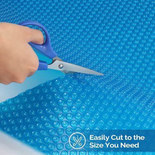 VINGLI 12ミル ソーラープールヒーター 16x32フィート 長方形ソーラーブランケット - 地上プール用高耐久ソーラープールカバー 地下プール用ソーラーヒーター、ブルー(16フィート x 32フィート)