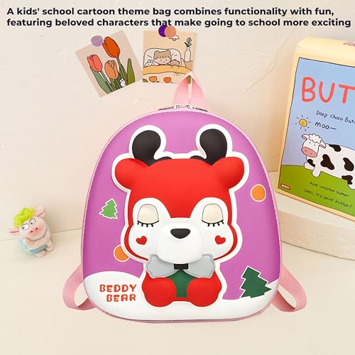 Image of Bembika School Bag The Perfect Children Backpack and School Bags for Kids Compact Stylish Backpack for Kids Kindergarten Backpack and Travel Backpack- (Deer|Orange)