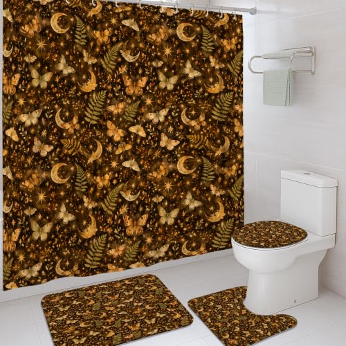 Rideau de douche en polyester de qualité supérieure au design poétique d'automne - 2