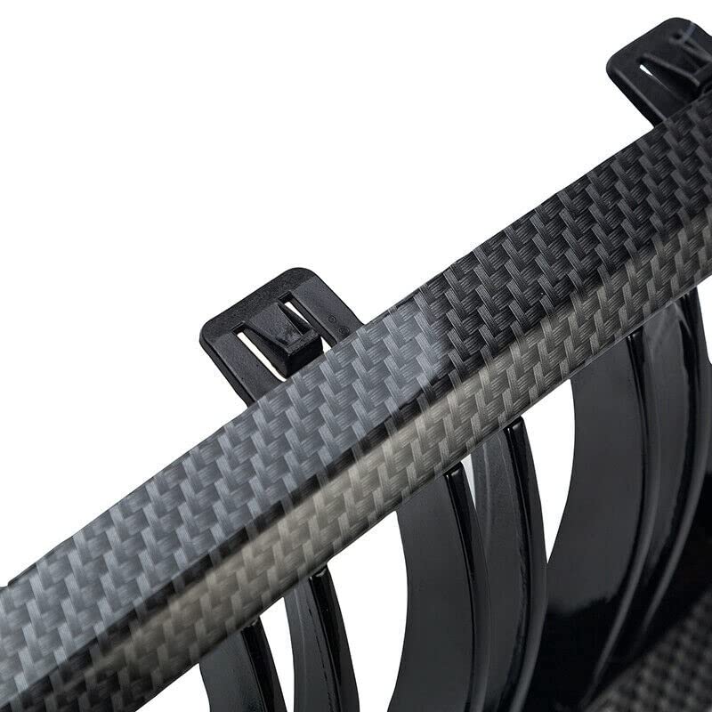 Rejilla delantera para BMW E90 E92 E93 M3 328i 335i 2007-2011 aspecto carbono 7