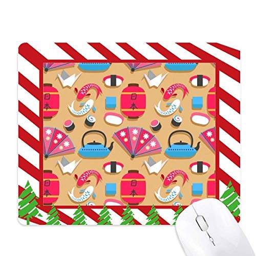Tapis de souris grue motif japonais antidérapant pc portable et bureau