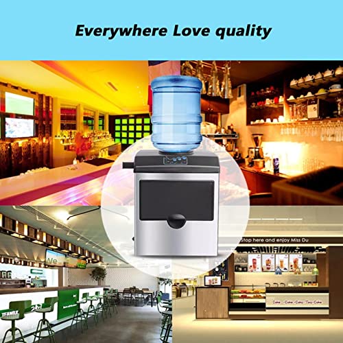 PanHuiWen Hocheffiziente Eiswurfelmaker 3 Eiswürfel-Größen EiswüRfelautomat 25kg/24h für Arbeitsflächen Zuhause mit – Bild 4