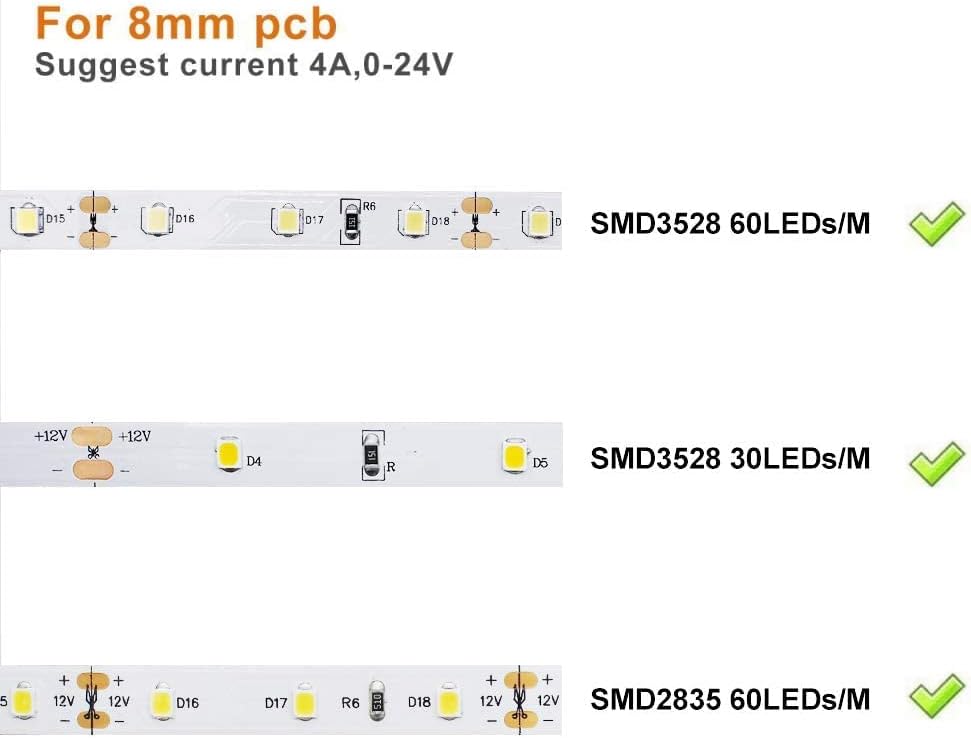 LightingWill 2 Pin LED Strip Light Connector Kit, 8mm Solderless Adapter Connectors, LED Strip Accessories Set for 8mm Wide 3528 2835 Single Color Flex LED Strips, 24 Pack - Image 5