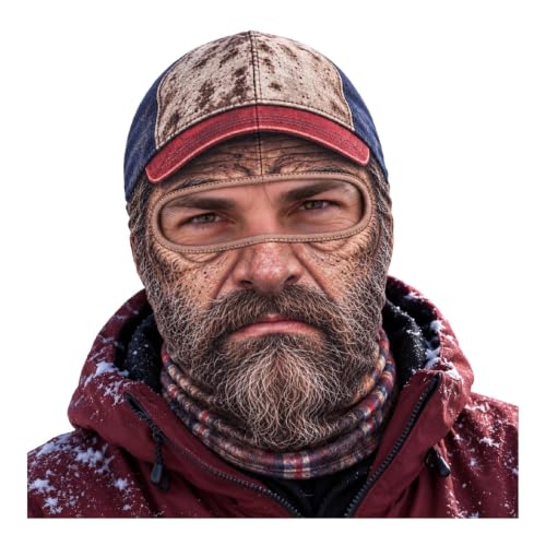 Funny Ski Mask Realistic Full Face Balaclava Old Man Ski Mask - image 4