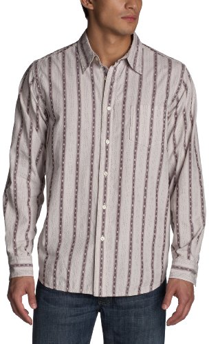Lucky Brand Men's WallFlower Long Sleeve Dobby Woven Shirt - Beige - S