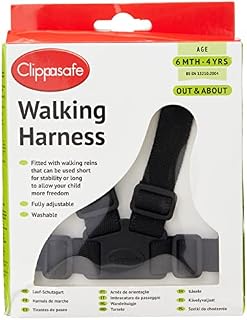 Clippasafe Walking Harness and Reins (Black)