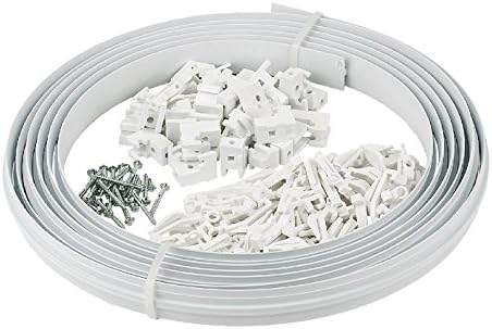Home Smart Plastic Curtain Track Glider Rail Long / Hooks And Glides & Screws Inc 4 Metres
