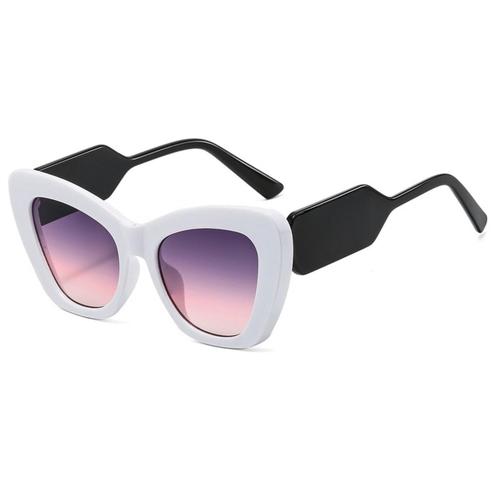 NOGRAX Okulary moda kocie oczy okulary przeciwsłoneczne damskie vintage odcienie luksusowe okulary przeciwsłoneczne oprawka ponadgabarytowe okulary