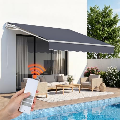 VEVOR Electric Retractable Awning, 9.8' x 8.2' Motorized Patio Awning