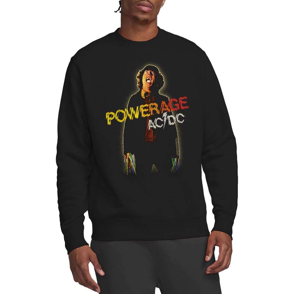 ACDC Powerage Crew Sweatshirt, Black, Medium