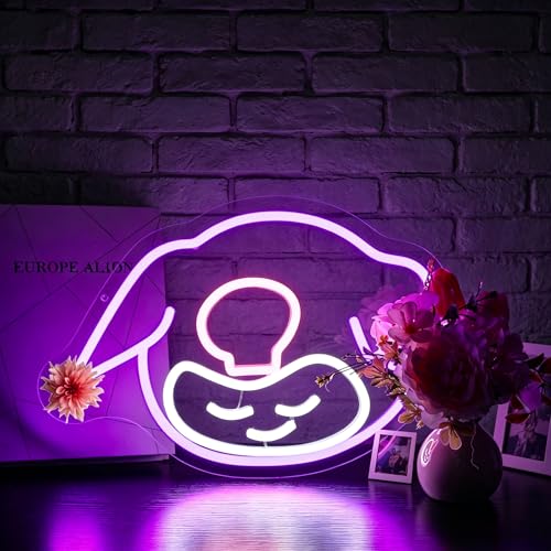 Image of Neon Sign, FPLL Neon Signs for Wall Decor Cute Funny LED Signs for Man Cave Game Room Home Decor Bar Beer Light Sign - USB Powered