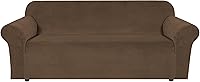 Vista 45 de H.VERSAILTEX Funda de terciopelo elástico para sillón, funda para sillón de 1 cojín para sala de estar, funda de muebles hecha de terciopelo grueso