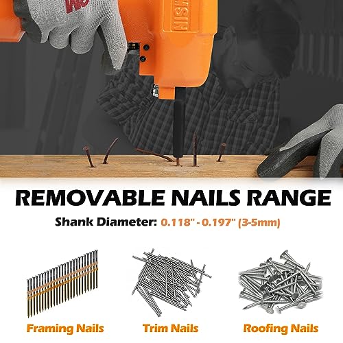 Kamsin KT38 Pneumatische Nagelzieher Pistole, Heavy Duty Air Punch Nailer, Nägel Entferner Pistole für Denailing & Recycling Woods