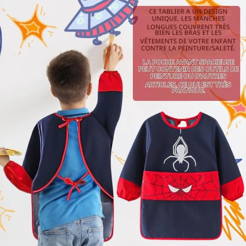 Tccydm Tablier Peinture Enfant 3-8 Ans – Imperméable à Manches Longues – vue 5