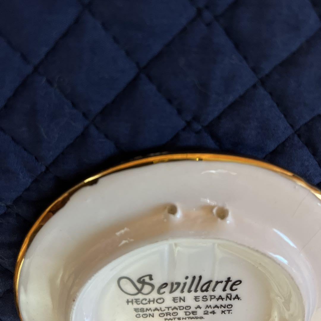Amazon.co.jp: 24金加工 sevillarte 飾り皿スペイン製 伝統工芸