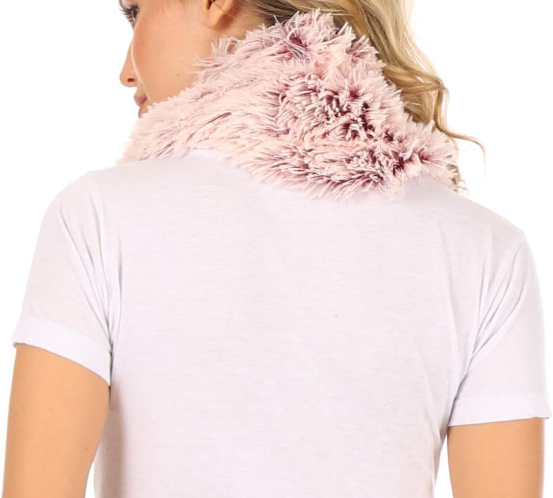Sakkas Abhy Soft Fall Winter Furry Infinity Wrap Scarf