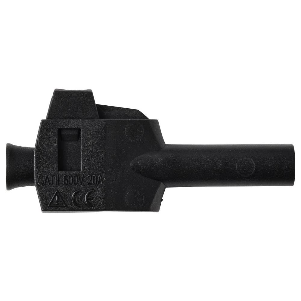 Voltcraft MP-4 Laborstecker mit Klemmanschluss Stecker, gerade Stift-Ø: 4 mm Schwarz 1 St. Bulk