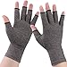2 Pairs - Compression Arthritis Gloves for Women and Men, Fingerless Design to Relieve Pain from Rheumatoid Arthritis and Osteoarthritis (Grey, Medium)