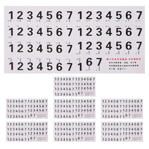 TOYANDONA 8 Feuilles Autocollants sans Résidu 88 Touches pour Clavier de Piano en PVC Adaptés aux Débutants et Étudiants, pour Préparation de Performances et Enseignement Scolaire