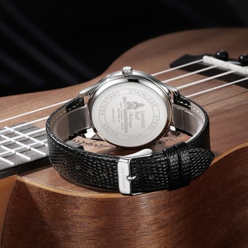 Image of London Fog Brixton Collection Analog Quartz Vintage Watch for Men with Round Dial, Luminous Numerals, Curved Mineral Glass & Leather Strap - LFM10011