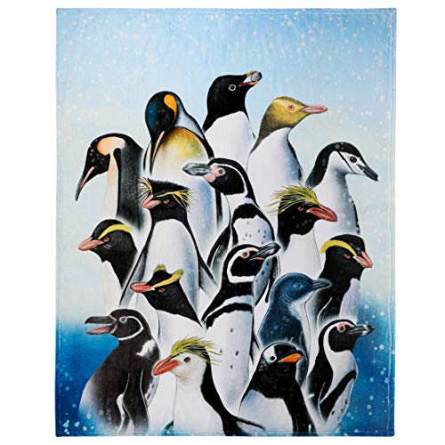 Penguin Throw Blanket, Adorable Super-Soft Extra-Large Penguin Blanket For Girls, Boys, Adults, Teen, Kids And Children, Fleece Penguin Blanket (50In X 60In) Warm And Cozy Throw For Bed Crib Or Couch #TOP2