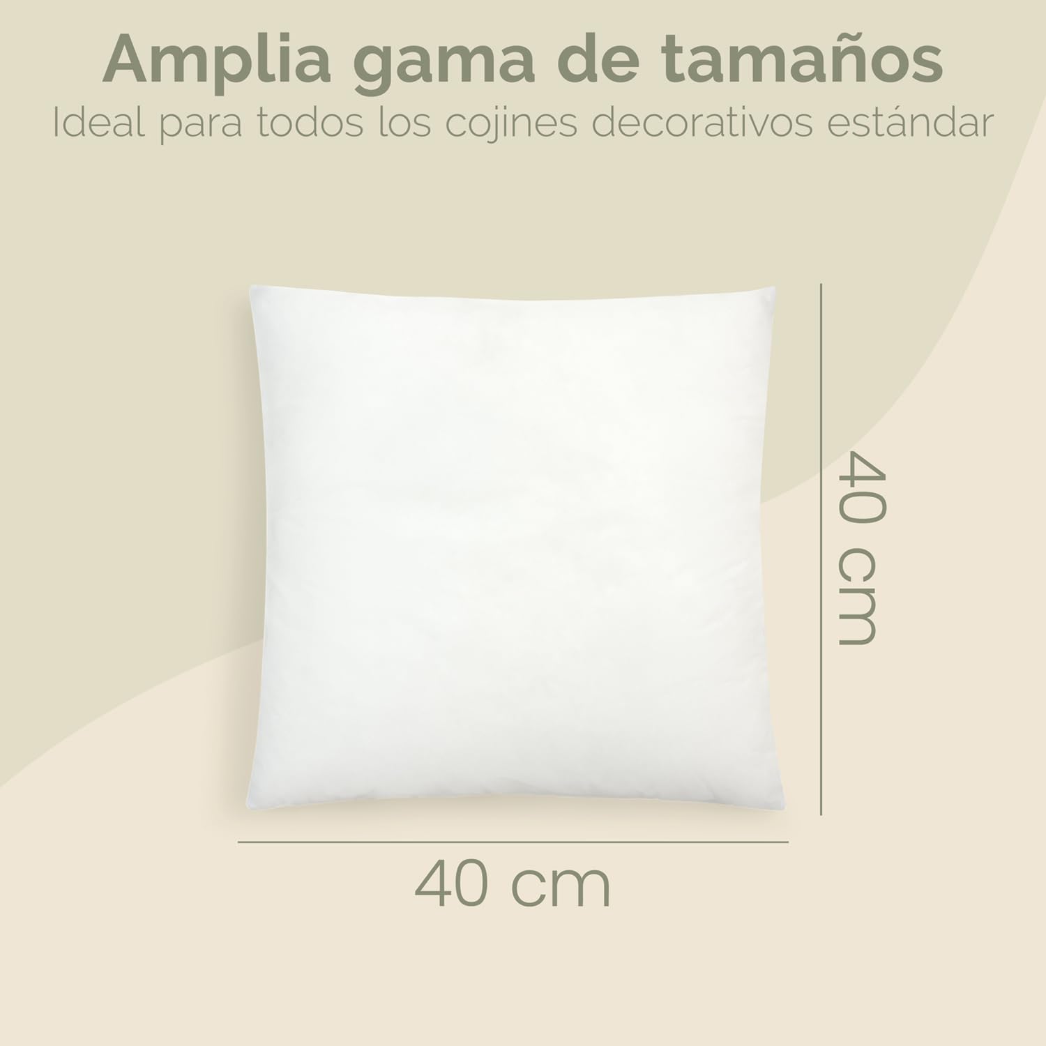 Blumtal Relleno cojin 40x40 cm - Relleno para Cojines 40x40 cm Certificado Oeko-Tex - Relleno de Cojines 40x40 de poliéster - Relleno Cojines 40x40 Lavable - Relleno cojin 40 x 40 - Relleno Almohada