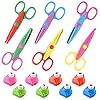 Set van 6 stuks knutselscharen voor kinderen, veiligheidsrandschaar, kleurrijk creatief golfpatroon, zigzagschaar voor…