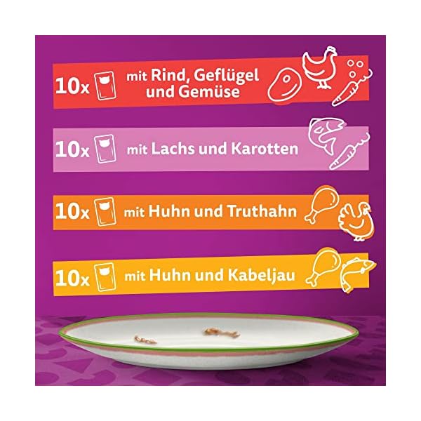 Whiskas Adult 1+ Katzennassfutter Tasty Duo Surf & Turf in Gelee, 84 Portionsbeutel, 84x85g (1 Großpackung) – Hochwertiges Katzenfutter nass, für ausgewachsene Katzen – Bild 9