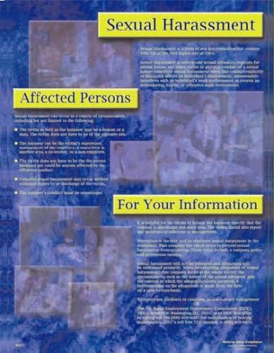 Amazon.com: Sexual Harassment Informational Poster (18 x 24 inch ...