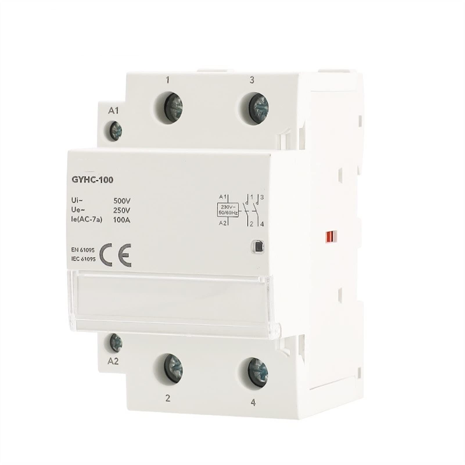 Contactor 2FASE 10 0a AC Contactores 22 0V 230V Riel DIN Hogar Contenedor Modular Controlador de Interruptor Smart Home Hotel Use Industrial Electrics